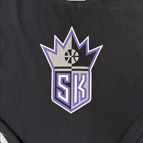 Kings Black Long Sleeve Shirt with Purple Logo - Picture 2 of 2